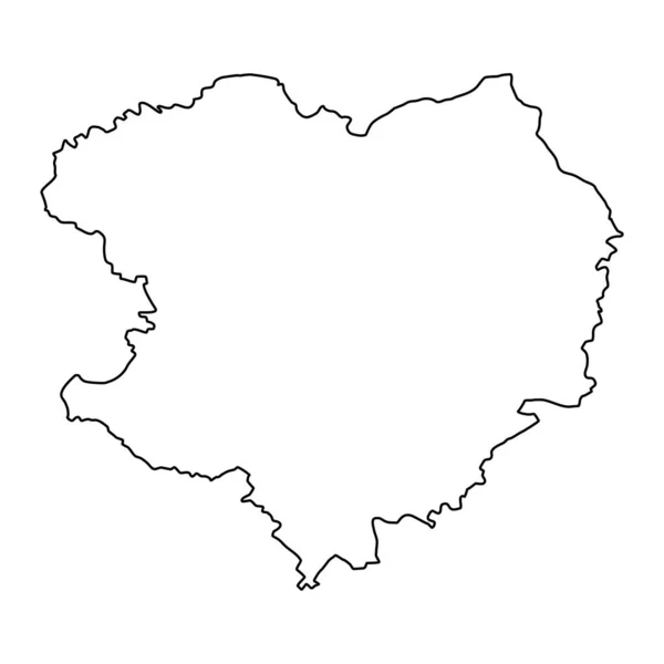 Mapa Del Óblast Kharkiv Provincia Ucrania Ilustración Vectorial — Archivo Imágenes Vectoriales