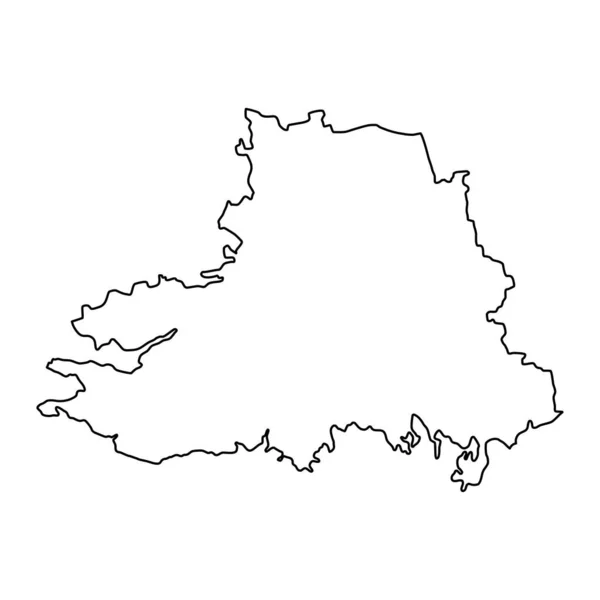 Karte Des Gebiets Cherson Provinz Der Ukraine Vektorillustration — Stockvektor