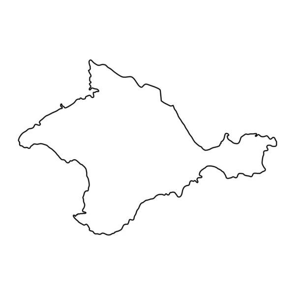 República Autónoma Crimeia Mapa Província Ucrânia Ilustração Vetorial —  Vetores de Stock
