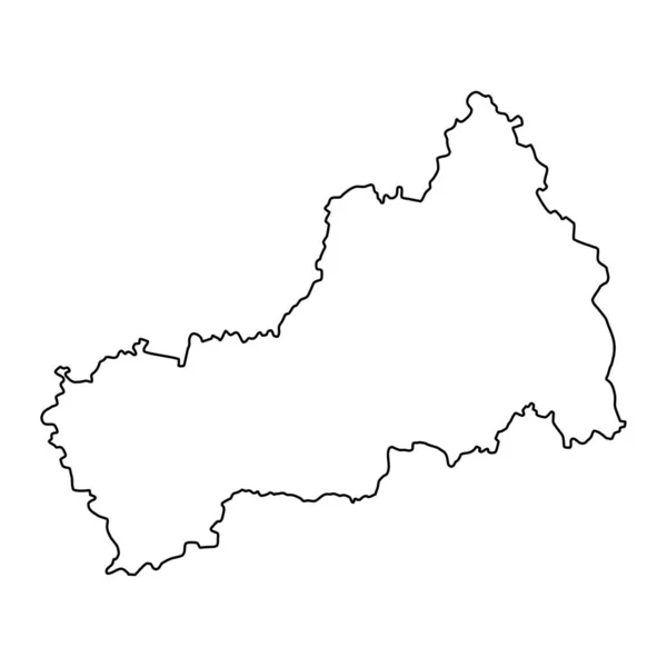 Karte Des Gebiets Tscherkassja Provinz Der Ukraine Vektorillustration — Stockvektor