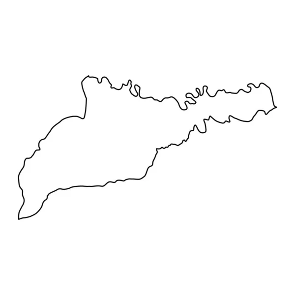 Tjernivtsi Oblast Karta Provinsen Ukraina Vektorillustration — Stock vektor