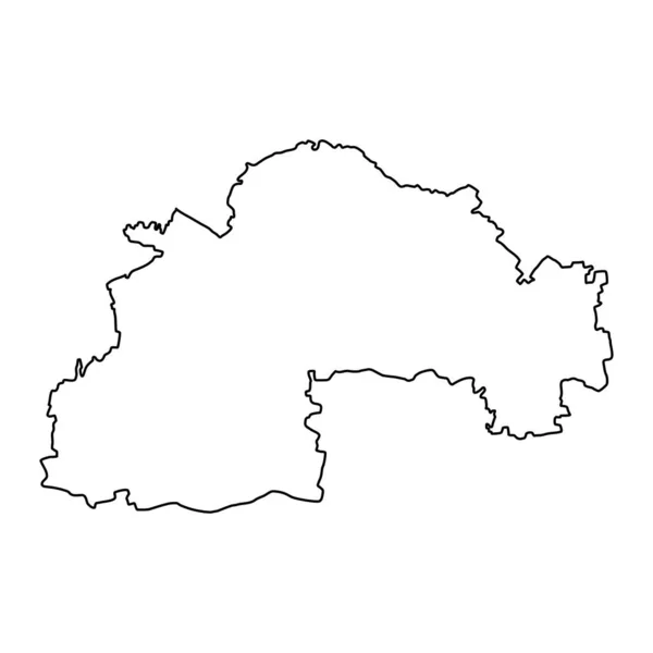 Χάρτης Περιφέρειας Dnipropetrovsk Επαρχία Της Ουκρανίας Εικονογράφηση Διανύσματος — Διανυσματικό Αρχείο