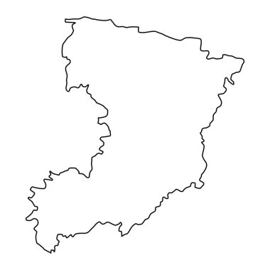 Rivne oblast haritası, Ukrayna vilayeti. Vektör illüstrasyonu.