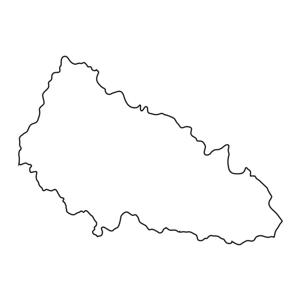 Mapa Zakarpatské Oblasti Provincie Ukrajina Vektorová Ilustrace — Stockový vektor