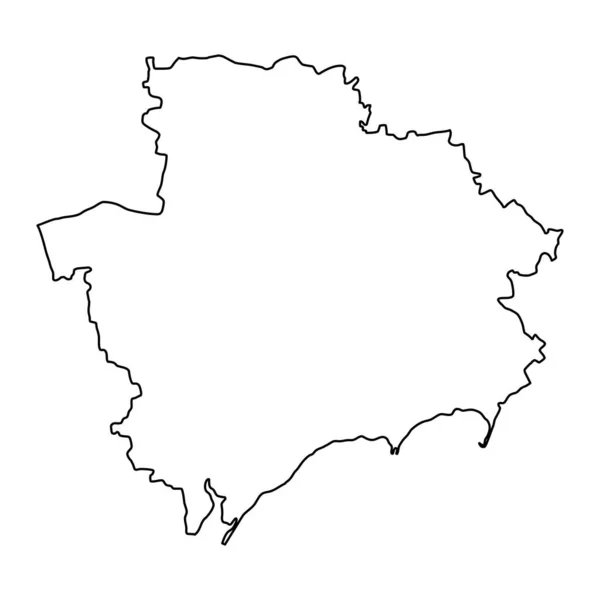 Запорізька Обласна Карта Провінція Україна Приклад Вектора — стоковий вектор