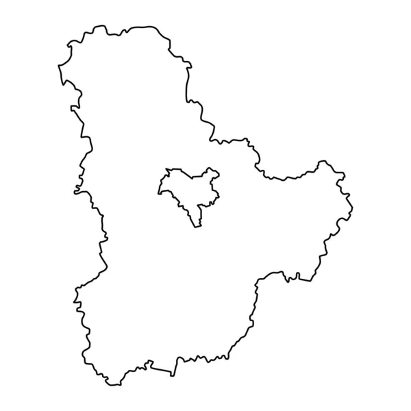 Karte Des Kiewer Gebiets Provinz Der Ukraine Vektorillustration — Stockvektor