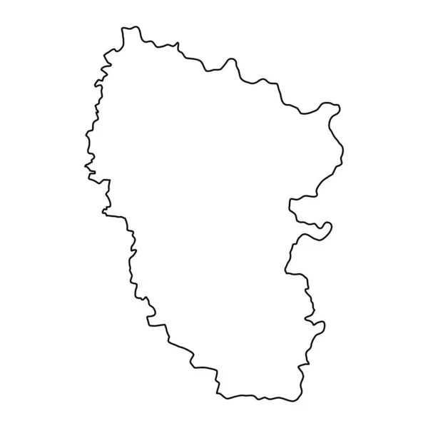 Karte Des Gebiets Luhansk Provinz Der Ukraine Vektorillustration — Stockvektor
