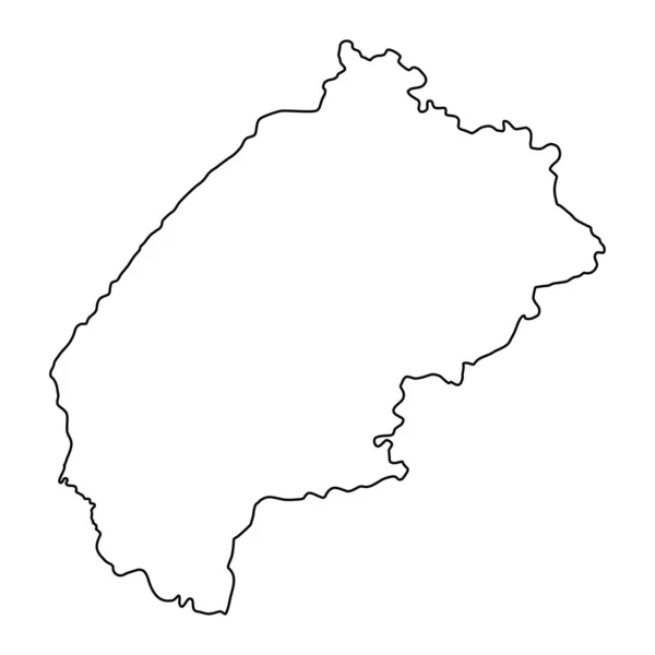 Peta Oblast Lviv Provinsi Ukraina Ilustrasi Vektor - Stok Vektor