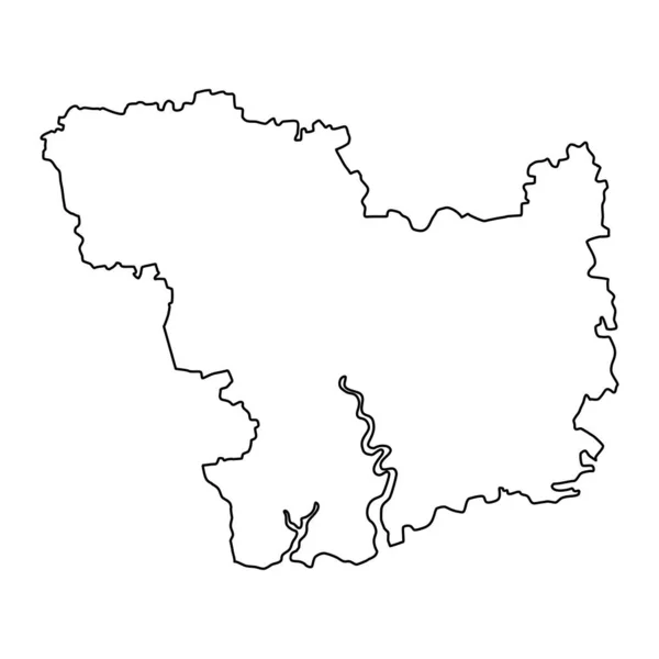 Karte Des Oblast Mykolaiw Provinz Der Ukraine Vektorillustration — Stockvektor