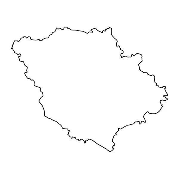 Poltava Oblastı Haritası Ukrayna Ili Vektör Illüstrasyonu — Stok Vektör