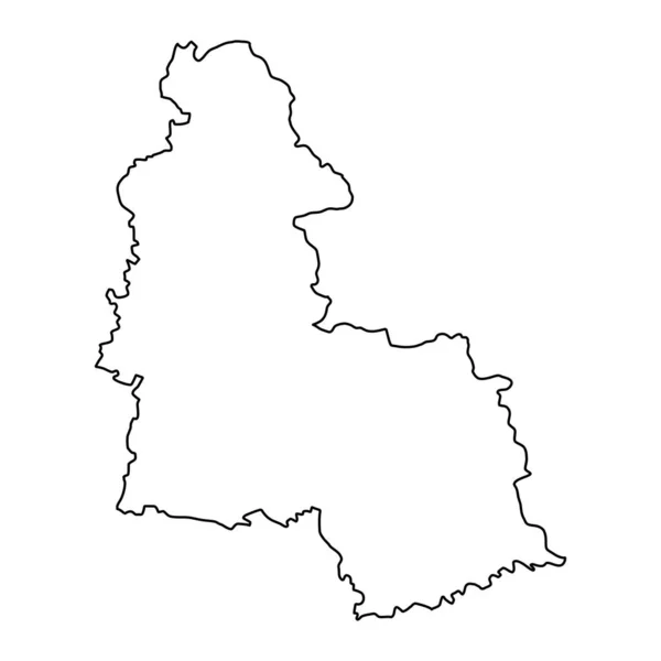 Mappa Dell Oblast Sumy Provincia Dell Ucraina Illustrazione Vettoriale — Vettoriale Stock
