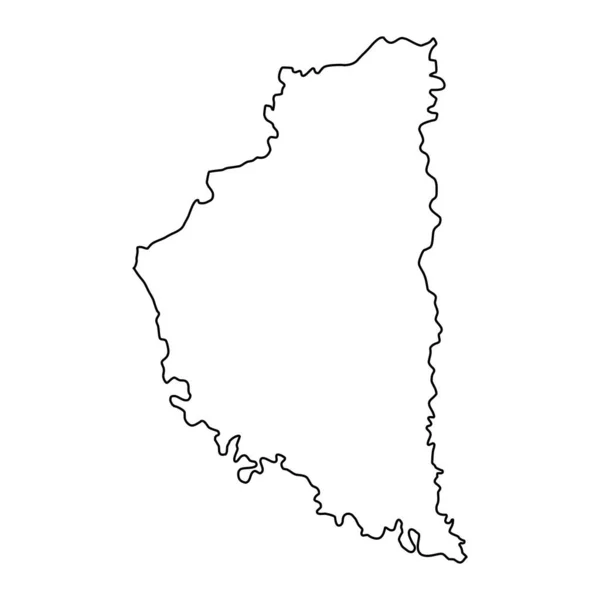 Karte Des Gebiets Ternopil Provinz Der Ukraine Vektorillustration — Stockvektor