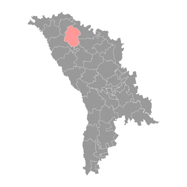 Drochia Distriktskarta Provinsen Moldavien Vektorillustration — Stock vektor