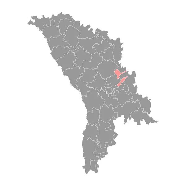 Dubasari Mapa Del Distrito Provincia Moldavia Ilustración Vectorial — Vector de stock