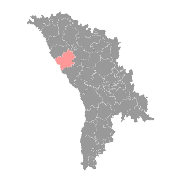 Mapa Del Distrito Falesti Provincia Moldavia Ilustración Vectorial — Vector de stock