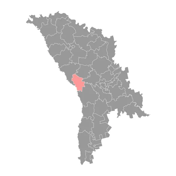 ニスポレニ郡地図 モルドバの州 ベクターイラスト — ストックベクタ