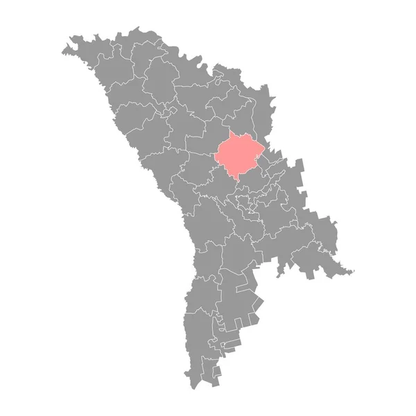 Mapa Del Distrito Orhei Provincia Moldavia Ilustración Vectorial — Vector de stock