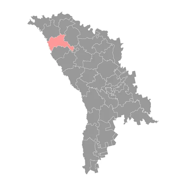 Mapa Del Distrito Riscani Provincia Moldavia Ilustración Vectorial — Vector de stock