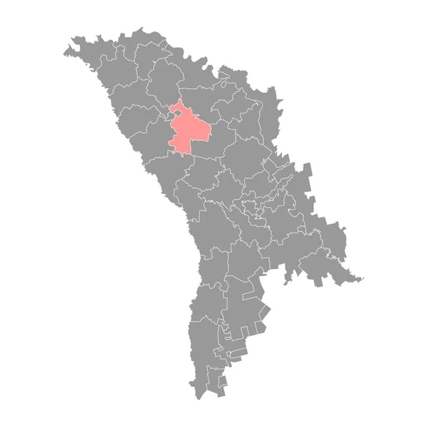 Mapa Del Distrito Singerei Provincia Moldova Ilustración Vectorial — Vector de stock