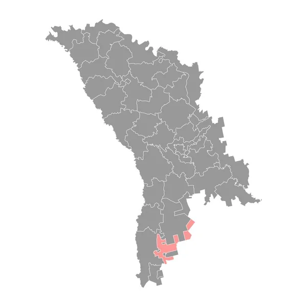 Taraklia Distriktskarta Provinsen Moldavien Vektorillustration — Stock vektor