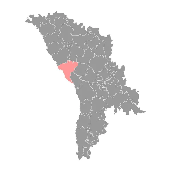 モルドバ共和国のウンゲニ郡地図 ベクターイラスト — ストックベクタ