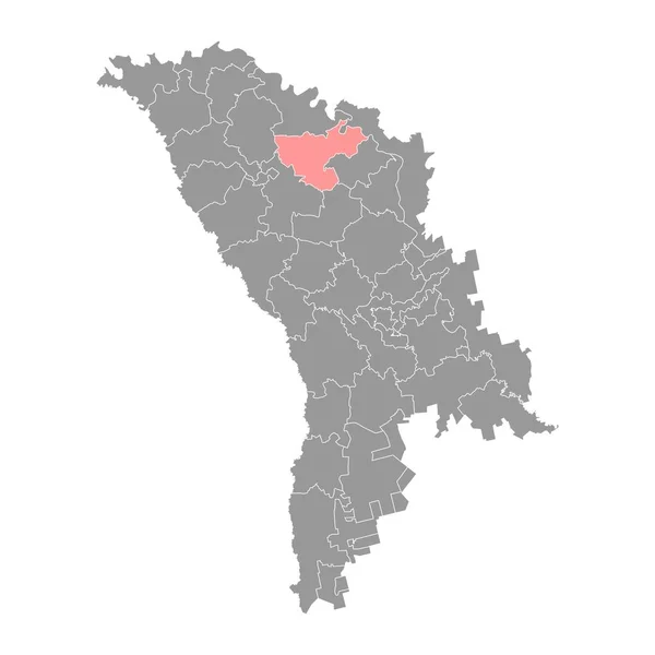 Mapa Del Distrito Floresti Provincia Moldova Ilustración Vectorial — Vector de stock