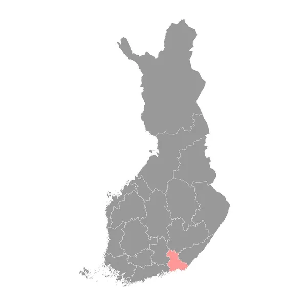 Mapa Kymenlaakso Região Finlândia Ilustração Vetorial —  Vetores de Stock