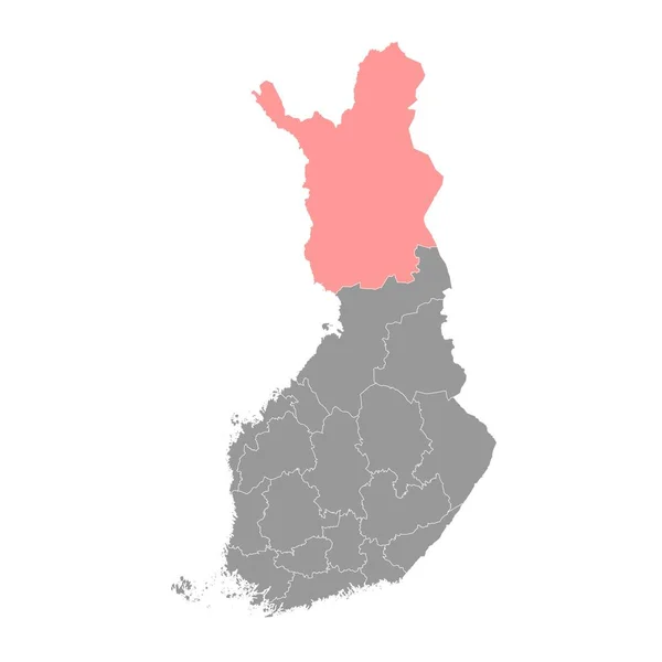 フィンランドの地域のラップランドマップ ベクターイラスト — ストックベクタ