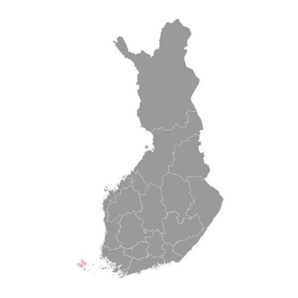 Χάρτης Aland Περιφέρεια Φινλανδίας Εικονογράφηση Διανύσματος — Διανυσματικό Αρχείο