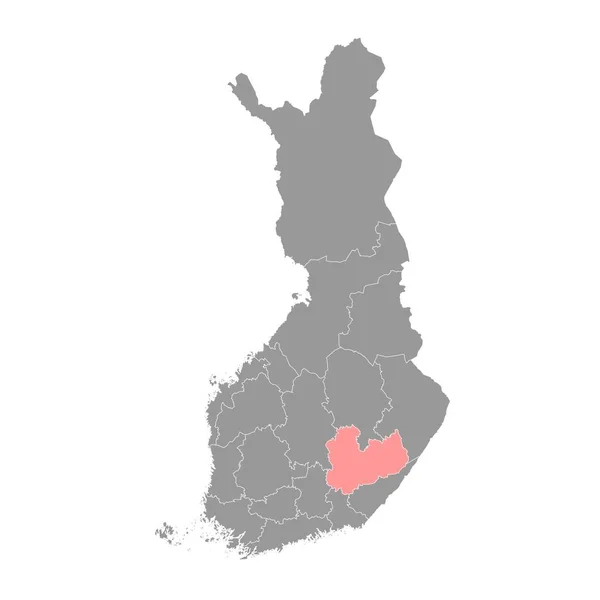 Χάρτης South Savo Περιοχή Της Φινλανδίας Εικονογράφηση Διανύσματος — Διανυσματικό Αρχείο