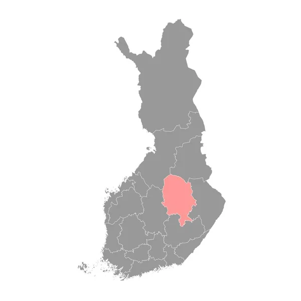 North Savo Map Região Finlândia Ilustração Vetorial —  Vetores de Stock