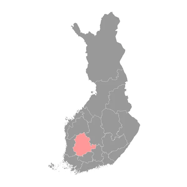 Χάρτης Pirkanmaa Περιφέρεια Φινλανδίας Εικονογράφηση Διανύσματος — Διανυσματικό Αρχείο