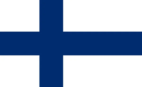 Bandera Finlandia Colores Oficiales Proporción Ilustración Vectorial — Vector de stock
