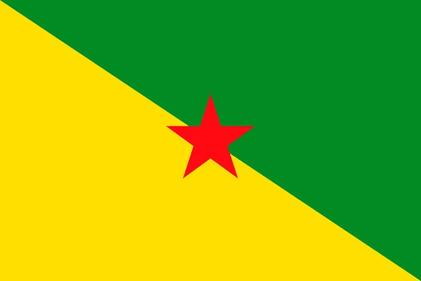 French Guiana Flag Official Colors Proportion Vector Illustration — стоковый вектор
