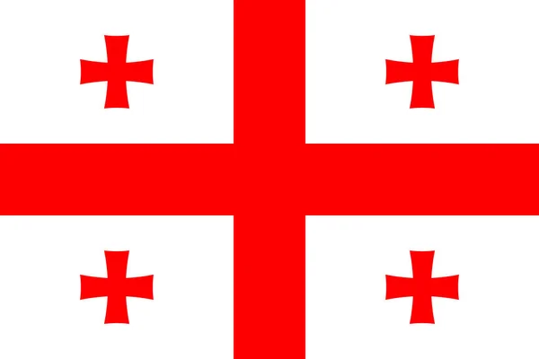 Flaga Gruzji Oficjalne Kolory Proporcje Ilustracja Wektora — Wektor stockowy