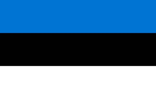 Estonia Flag Official Colors Proportion Vector Illustration — Image vectorielle