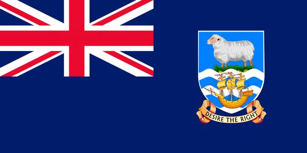 Falkland Islands Flag Official Colors Proportion Vector Illustration — Stockový vektor