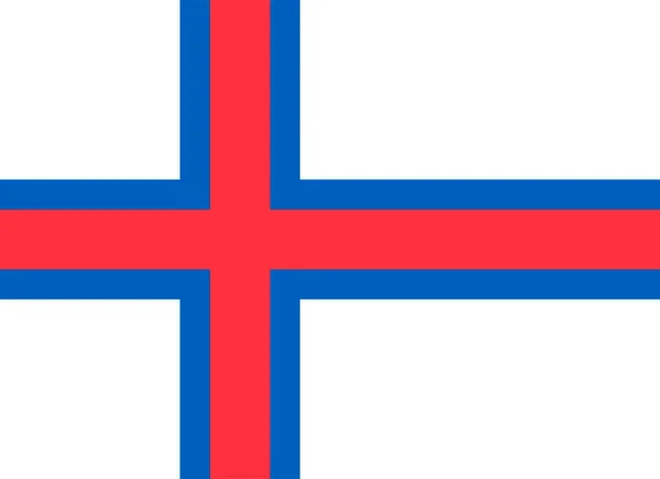 Bandera Las Islas Feroe Colores Oficiales Proporción Ilustración Vectorial — Vector de stock