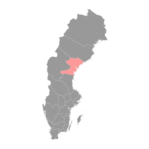 Χάρτης Κομητείας Vasternorrland Επαρχία Της Σουηδίας Εικονογράφηση Διανύσματος — Διανυσματικό Αρχείο