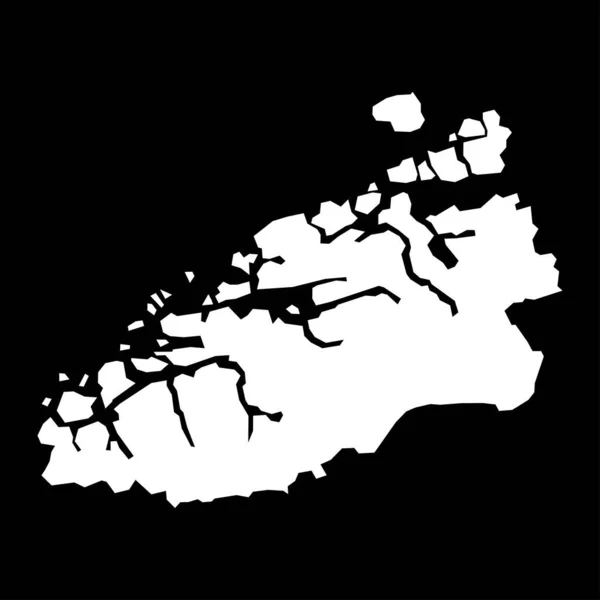 Більше Romsdal County Map Адміністративний Регіон Норвегії Приклад Вектора — стоковий вектор