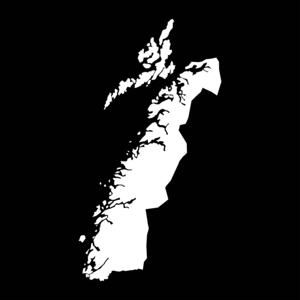 ノルトランド郡地図 ノルウェーの行政区 ベクターイラスト — ストックベクタ