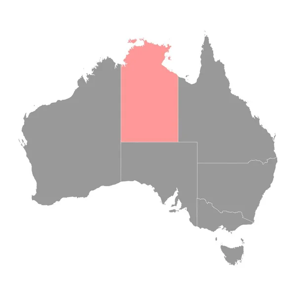 オーストラリア北部準州地図 ベクターイラスト — ストックベクタ