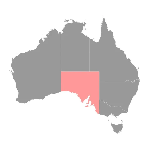 Güney Avustralya Haritası Avustralya Eyaleti Vektör Llüstrasyonu — Stok Vektör