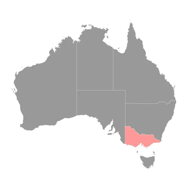 Victoria State Map Staat Australië Vector Illustratie — Stockvector