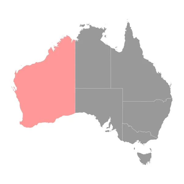 Western Australia Map State Australia Vector Illustration — Stock Vector