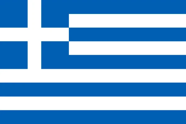 Greece Flag Official Colors Proportion Vector Illustration — Vetor de Stock