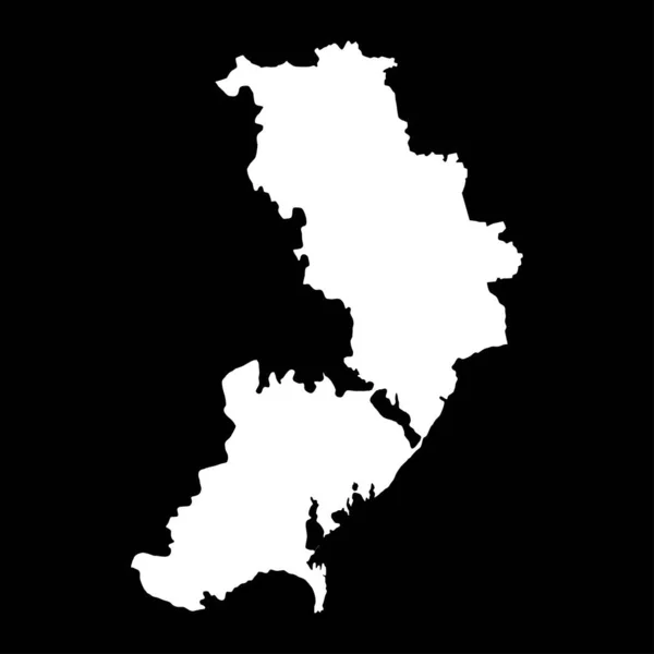 Karte Des Odessa Gebiets Provinz Der Ukraine Vektorillustration — Stockvektor