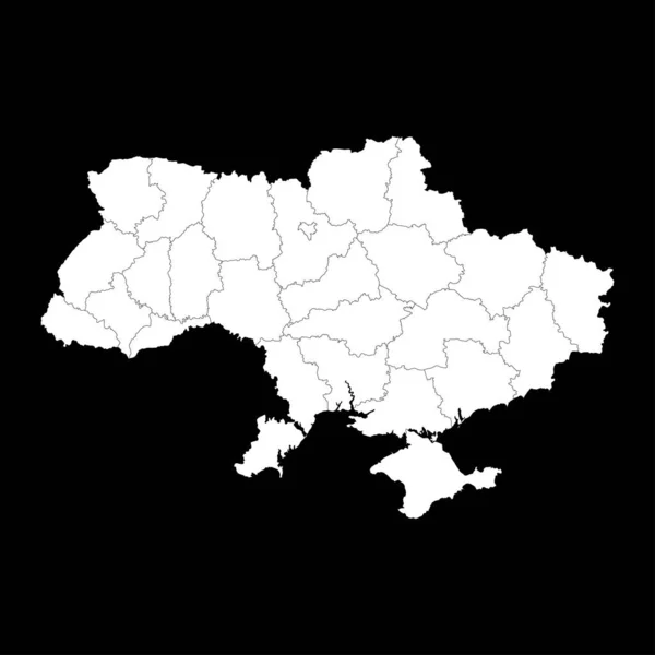 Mappa Ucraina Con Province Illustrazione Vettoriale — Vettoriale Stock