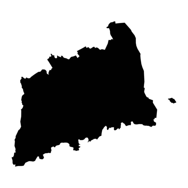 타르투군 Tartu County Map 에스토니아의 구역이다 일러스트 — 스톡 벡터