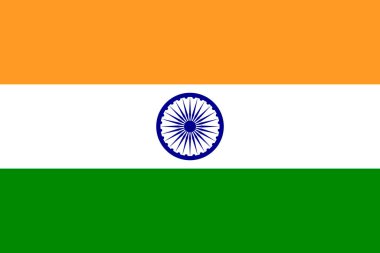 India flag, official colors and proportion. Vector illustration.